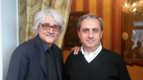 Il presidente e il vicepresidente dell'associazione Taormina Jazz, Nino Scandurra e Enrico Di Maggio.