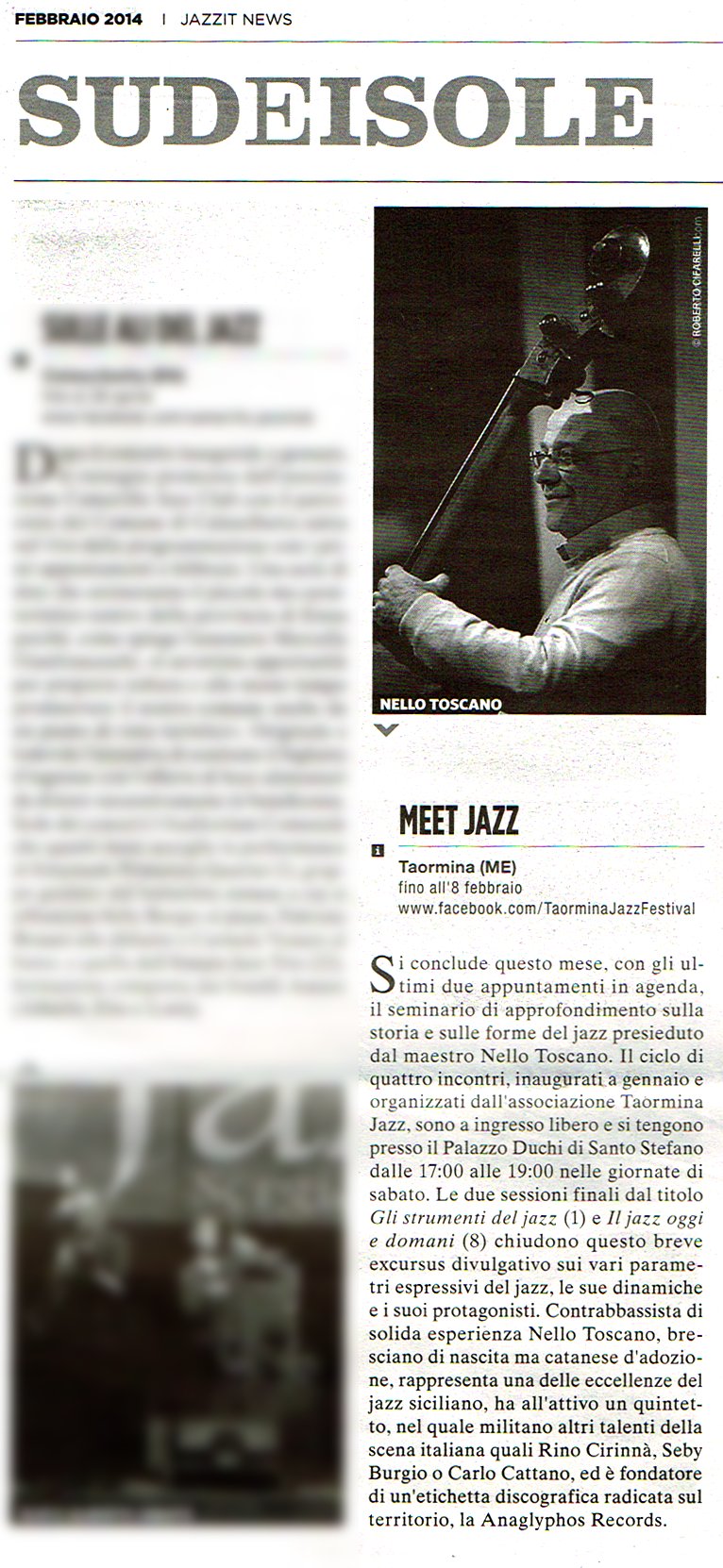 Jazzit News, Febbraio 2014